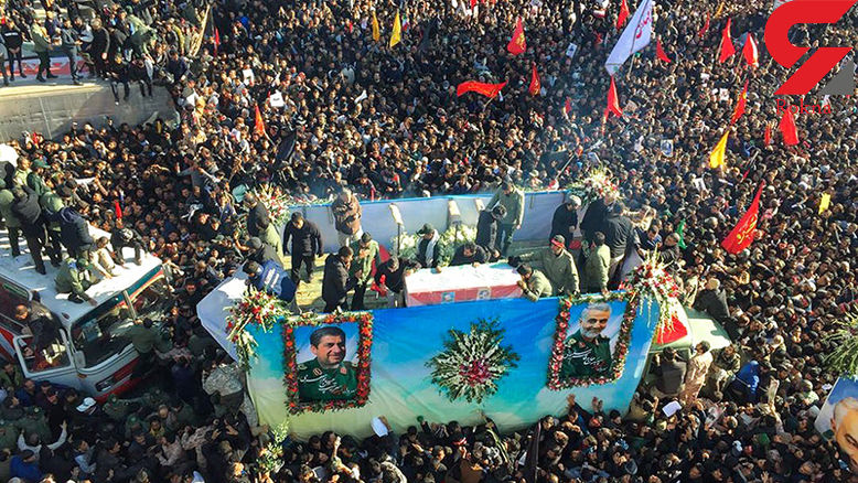 بیش از ۵۰ نفر در مراسم تدفین پیکر سردار سلیمانی جان باختند