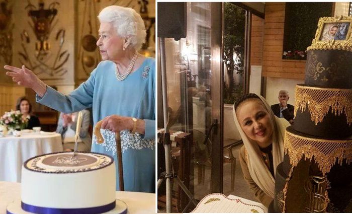 مقایسه کیک تولد ملکه انگلیس در مقابل کیک بهنوش بختیاری