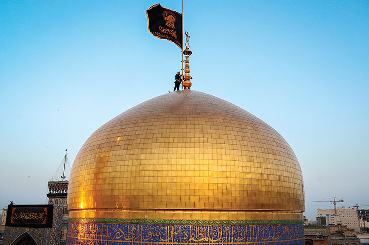 آیین سنتی اذن عزا در حرم مطهر رضوی