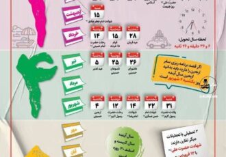 اینفوگرافیک | مناسبت های تعطیل در سال ۱۴۰۳/ کدام روز هفته بیشترین تعطیلی را دارد؟