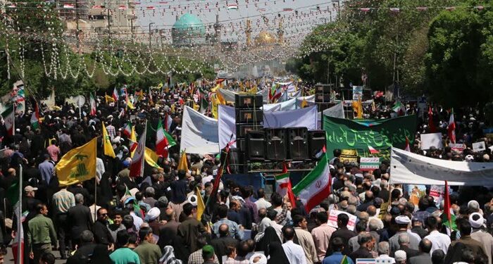 حضور مردم مشهد در راهپیمایی روز قدس