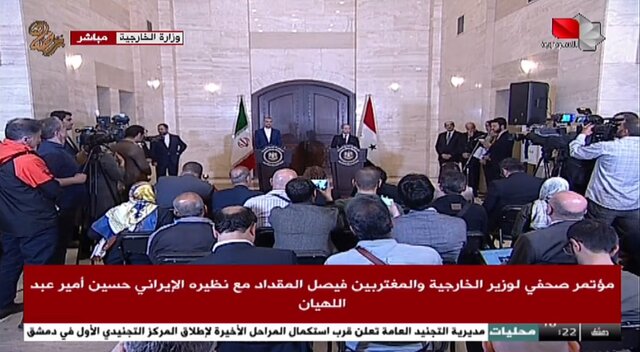 کنفرانس خبری وزیران خارجه ایران و سوریه
