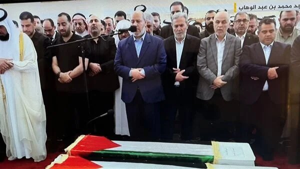 خاکسپاری پیکر اسماعیل هنیه در دوحه صورت گرفت